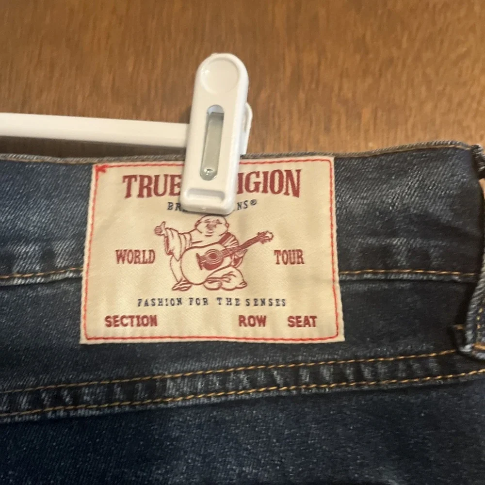 True Religion Rocco Flap Blue Jeans Skinny - Dark‎ Shivering Wash 38x32
